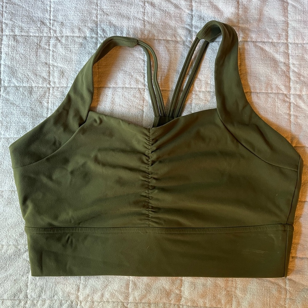 Buffbunny Bloom Sports bra - olive green , Large